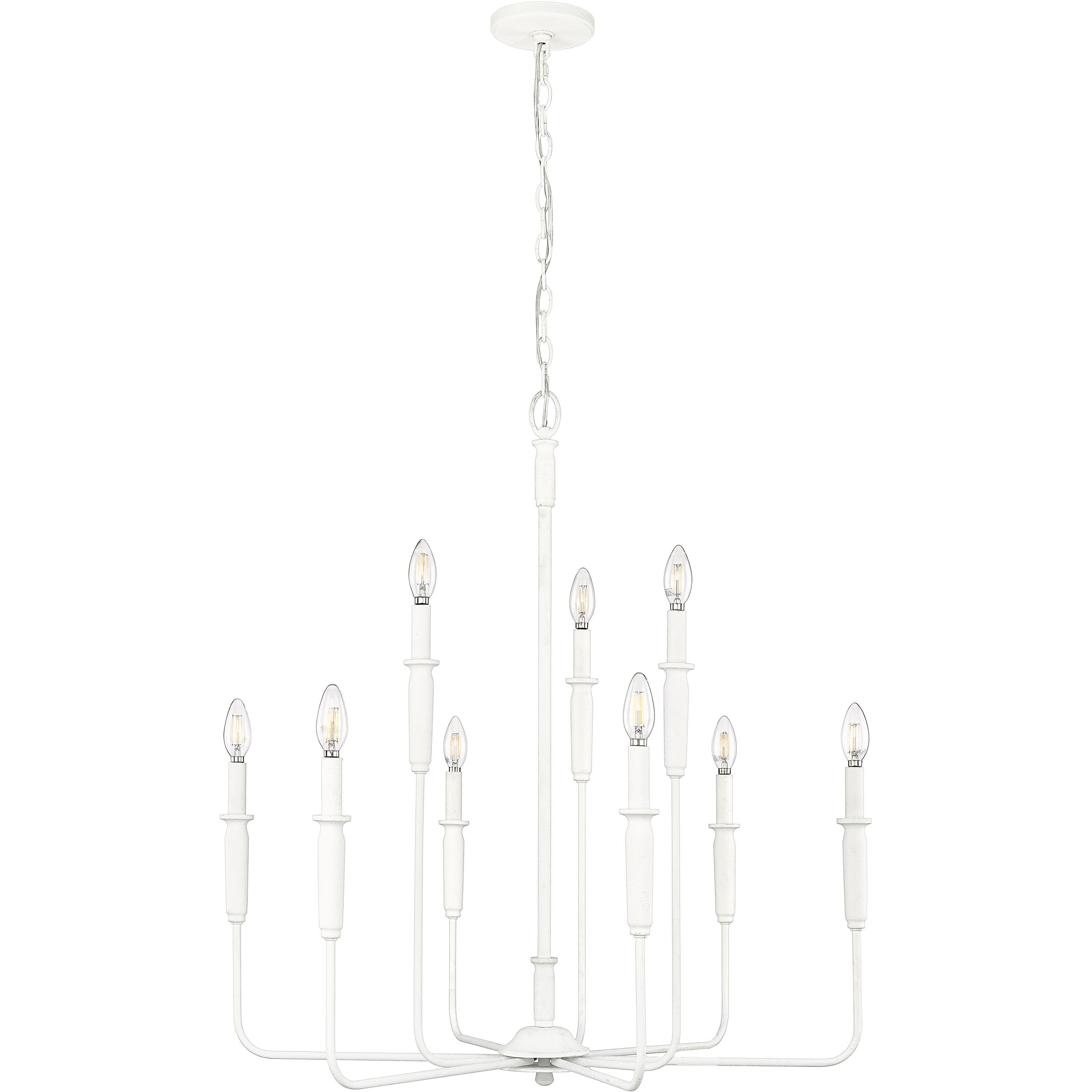 Savanne 9 Light 31.9 inch Textured White Chandelier Ceiling Light